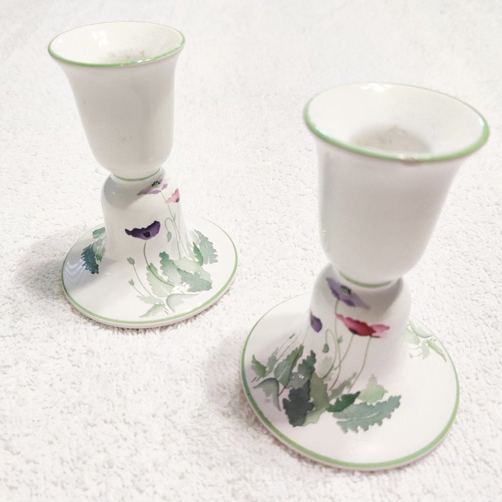 Vintage Block Bernarda Candlesticks Set